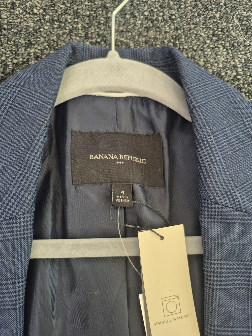 Banana Republic Men's Blue Glen Plaid Sport Coat
